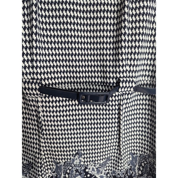 I Le New York Blue White Dress with belt size 10 casual work business - Picture 3 of 8